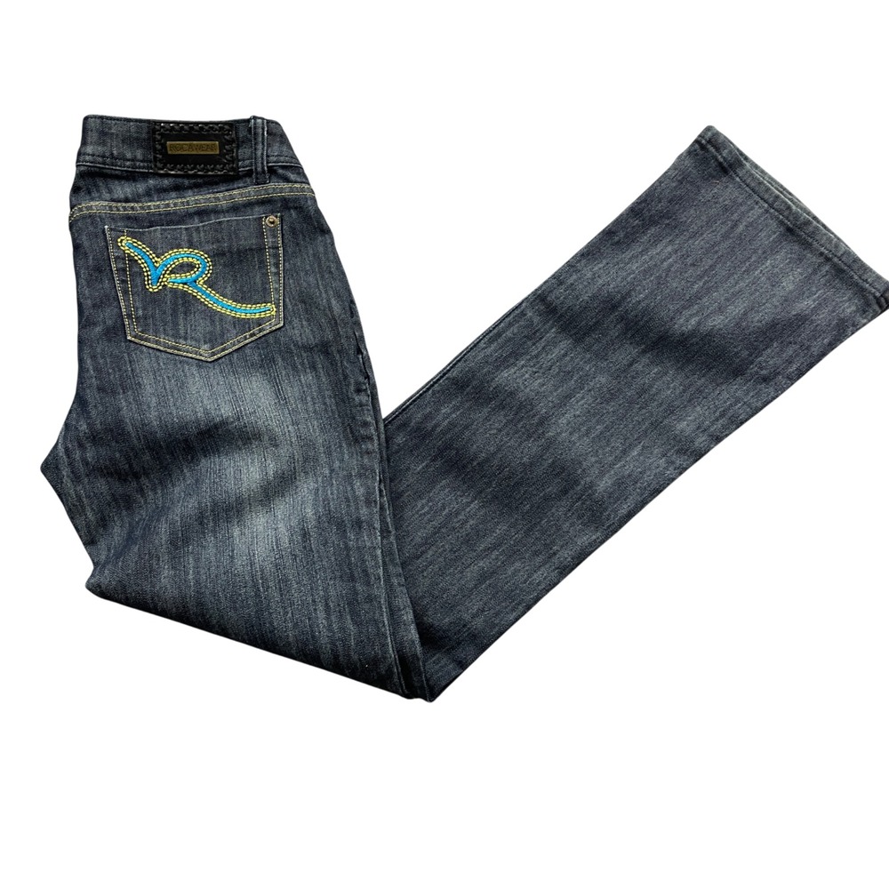 Rocawear 9 Carmen Jeans Slim Boot Leg Cotton Spandex Pockets‎